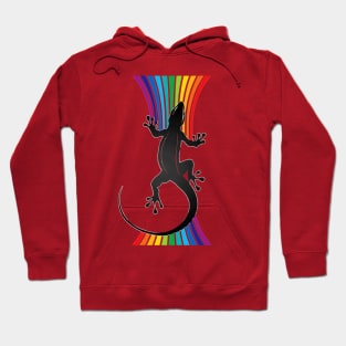 lizard funny animal color Hoodie